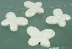 Ceramique, Papillon 30X23 Blanc