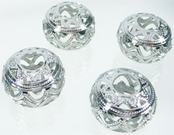 Perle metal filigrane circulaire 26x19.