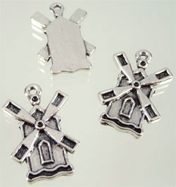 Pendentif metal Moulin 30x20mm.