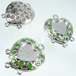 Coeur 3D A coller 14mm. Vert