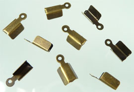Embout a ecraser 12x6mm couleur bronze