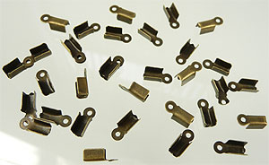 Embout a ecraser 8x4mm couleur bronze