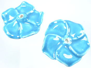 Porcelaine, fleur couleur Bleu