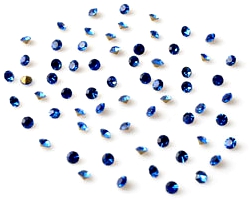 50 x Strass Circulaires Facettes 1,5mm Sapphire