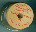 Bobine soie Bruyère N° 10 . Blanc.(le plus fin )