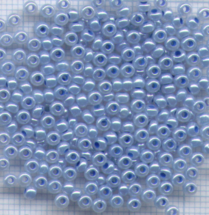 Rocailles  Bleu pale nacre