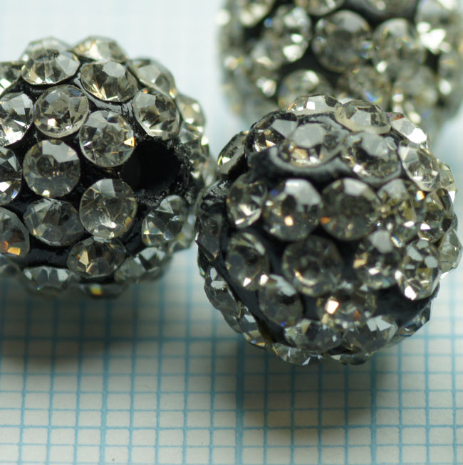 Code: B81669    --- 12mm. Disco Ball Strass Hematite---