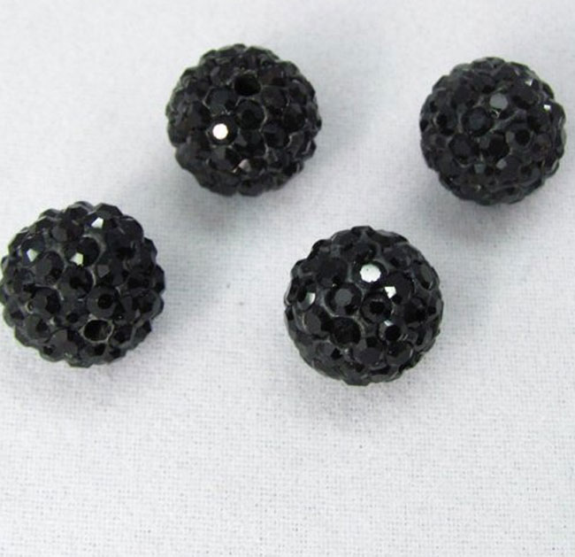 Code: B81675    --- 12mm. Disco Ball Strass Noir---