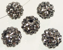 Code: D08555    --- Perle synth. Shamballa 16mm Anthracite---