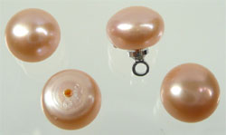 Code: D01543    --- Culture demi percee rose 10X7mm.---