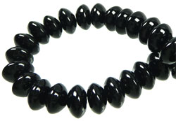 Code: D02076    --- Verre, Rondelle 8x6mm. Noir---