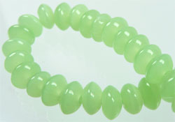 Code: D02079    --- Verre, Rondelle 8x6mm.Vert Clair---