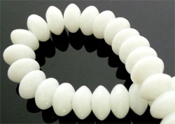 Code: D02081    --- Verre, Rondelle 8x6mm.Blanc---