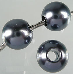 Code: D02622    --- Ronde Synthetique 20x18mm. Anthracite---