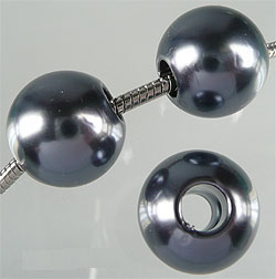 Code: D02622    --- Ronde Synthetique 20x18mm. Anthracite---