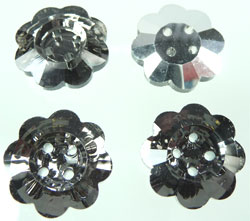Code: D02850    --- Cristal, bouton 25mm.Anthracite---