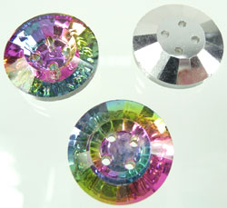 Code: D02851    --- Cristal, bouton 18mm.,Vitrail medium lisse---