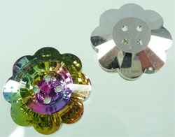 Code: D02853    --- Cristal, bouton 18mm.Vitrail medium---