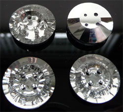 Code: D02859    --- Cristal, bouton 18mm.,Cristal lisse---