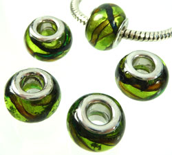 D04105    --- Pandora style ,14X10,Trou 5mm. Vert  ---    **Cliquez_sur_la_photo_pour_l'agrandir**