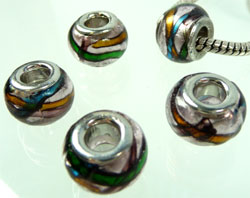 Pandora style ,14X10,Trou 5mm. Rose vert (D04107)   Cliquez sur la photo pour l'agrandir