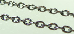 Code: D04203    --- Chaine metal +- 5x3mm. Nickel noir---