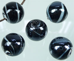 Code: D04990    --- Verre rond 14mm. Noir et Blanc---