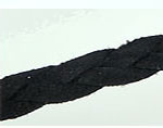 Code: D06188    --- 1 m. Cordon daim tresse 5mm. Noir---