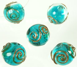 D06300    --- Italian style 15x13mm. Or-Capri blue---    **Cliquez_sur_la_photo_pour_l'agrandir**