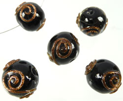D06301    --- Italian style 15x13mm. Or-Noir---    **Cliquez_sur_la_photo_pour_l'agrandir**