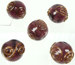 D06305    --- Italian style 15x13mm. Or-Amethyste---    **Cliquez_sur_la_photo_pour_l'agrandir**