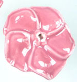 Code: D06425    --- Porcelaine, fleur couleur Gris-rose---
