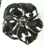 Code: D06428    --- Porcelaine, fleur couleur Noir-marron---