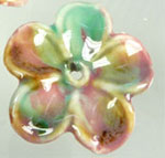 Code: D06430    --- Porcelaine, fleur couleur Rose-vert---