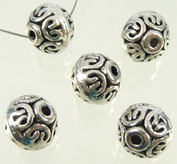Perle en métal circulaire décoré. +-7mm. De circonférence. Couleur: Argent vieux
-----Cliquez sur la photo pour l'agrandir----- Code: D07361 --- Metal circulaire 7mm.Argent vieux---