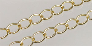 Code: D08259    --- 1 metre Chaine metal doree 12x8mm.---