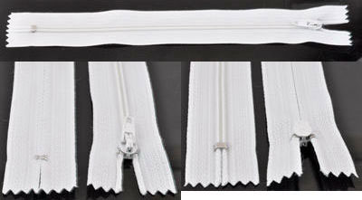 Code: D15414    --- Fermeture clair   19cm Blanc---