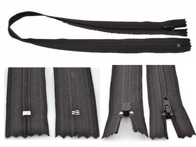Fermeture éclair de matière synthétique, ± 49cm. Couleur: Noir Code: D15427 --- Fermeture éclair 49cm Noir---