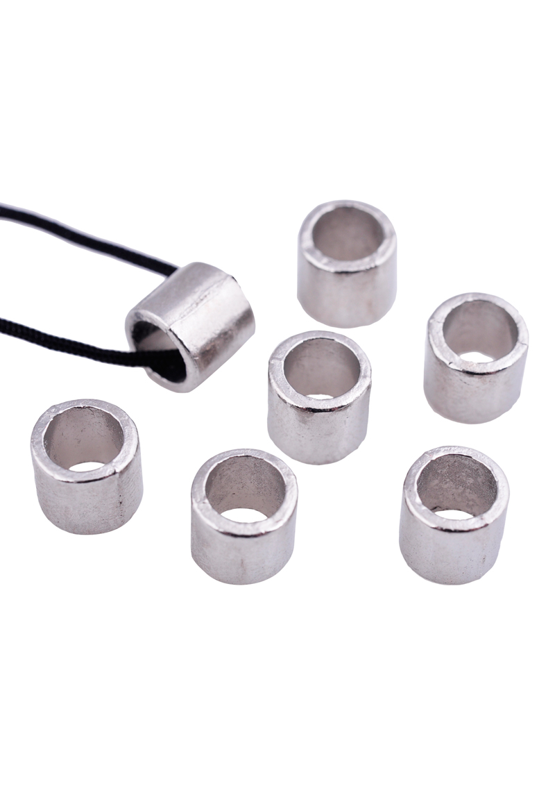 Style grand-trou perles en métal ± 6x7mm (trou ± 5mm). Couleur Nickel Code: D17868 --- Perles Metal 6x7mm: Trou 5mm. Nickel---