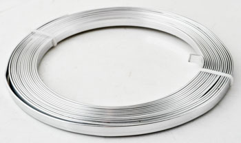 Code: D13334    --- Alu plat 5 mx5mm Argente---