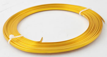 Code: D13336    --- Alu plat 5 mx3mm Dore---