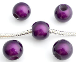 Code: D10283    --- Perle miracle circulaire 12mm Violet---
