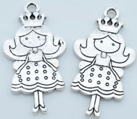 Code: D08894    --- Princesse Double face 48x20 Argent Vx.---