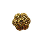 Calotte synthétique de +- 12x12x5mm. Couleur: Vieil or Code: KHY058 --- Calotte 12x12x5mm. Vx or---