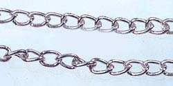 Code: D02798    --- Chaine de metal 50cm (maille 6x5mm). Nickel---