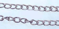 Chaîne de métal 50cm (maille 6x5mm). Couleur: Nickel Code: D02798 --- Chaine de metal 50cm (maille 6x5mm). Nickel---