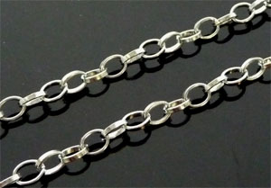 Code: D03837    --- Chaine alu 8x6mm. Argente---