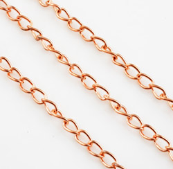 Code: D14678    --- 1m. Chaine Metal, maille  2mm Or Rose---