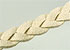 Code: D06189    --- 1 m. Cordon daim tresse 5mm. Creme---