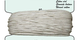 Carte coton ciré 1mm x10m. Couleur : Blanc Code: FHY100_101 --- Carte coton cire 1mm x10m Blanc---